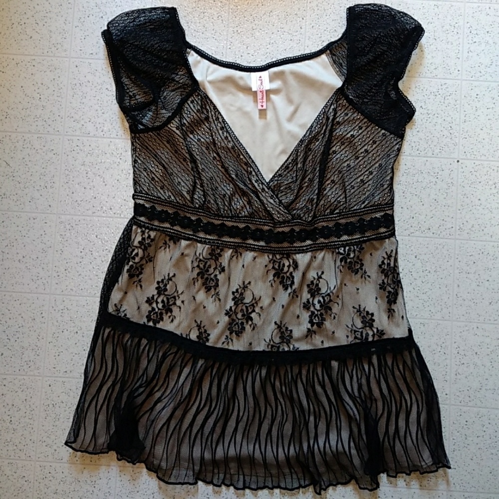 Black lace top